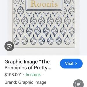 Graphic Image Blue and Cream Patterned Book